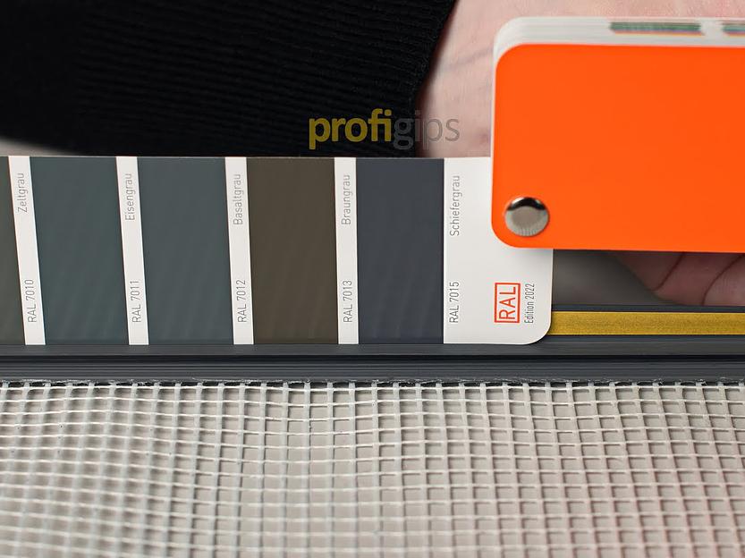 Оконный профиль ProfiGips примыкающий 6 мм с сеткой, серый графит 2,5/3 м ОПТ фото 4