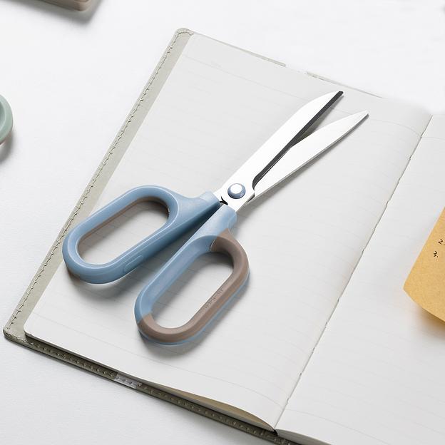 Ножницы Deli ENS055-BL Nusign офисные 180мм титановое покрытие сталь синий фото 10