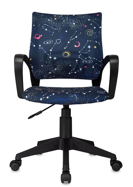 Кресло детское Бюрократ Burokids 1 темно-синий зодиак крестов. пластик фото 2