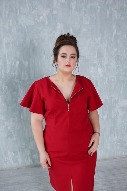 Платье красное П-0038 фото 2