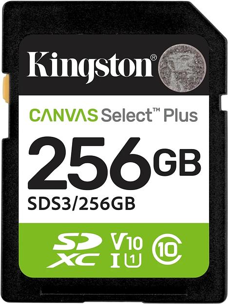 Флеш карта SDXC 256GB Kingston SDS3/256GB Canvas Select Plus w/o adapter фото 1