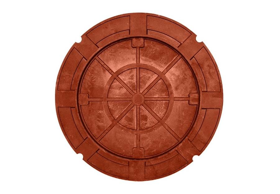 Люк канализационный ЛМ d-580 красный фото 3