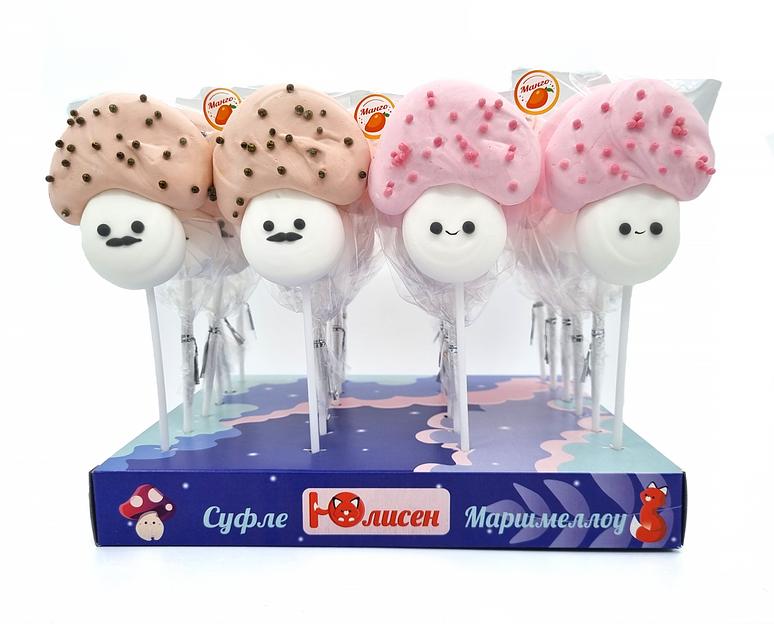 Фигурный маршмеллоу на палочке Юлисен «Грибочки» фото 1