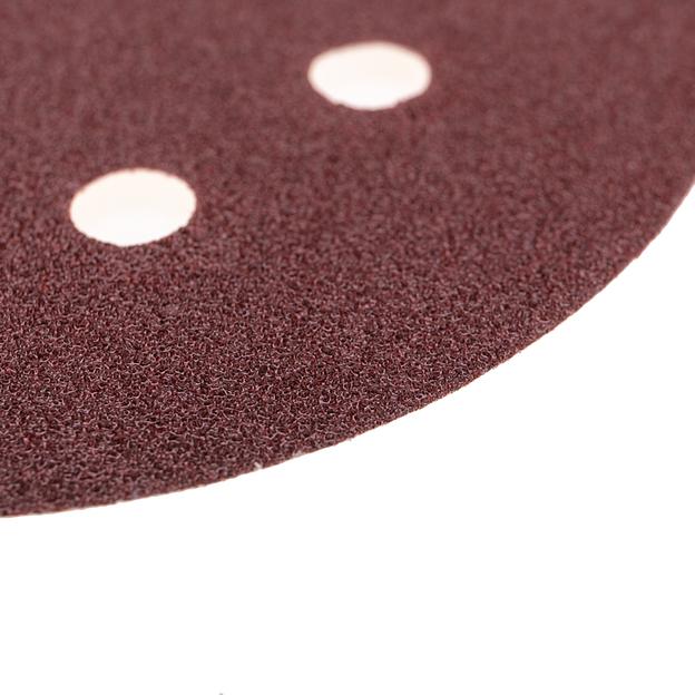 Диск абразивный на ворсовой основе, на липучке, перфорированный, P80, 125мм, 10 шт. фото 3