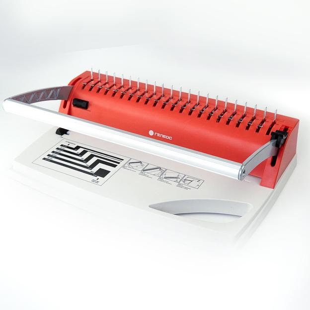 Переплетчик ГЕЛЕОС БП-9+ бело-красный на пластиковую пружину Гелеос БП-9+ бело-красный (БП9пбк) фото 1