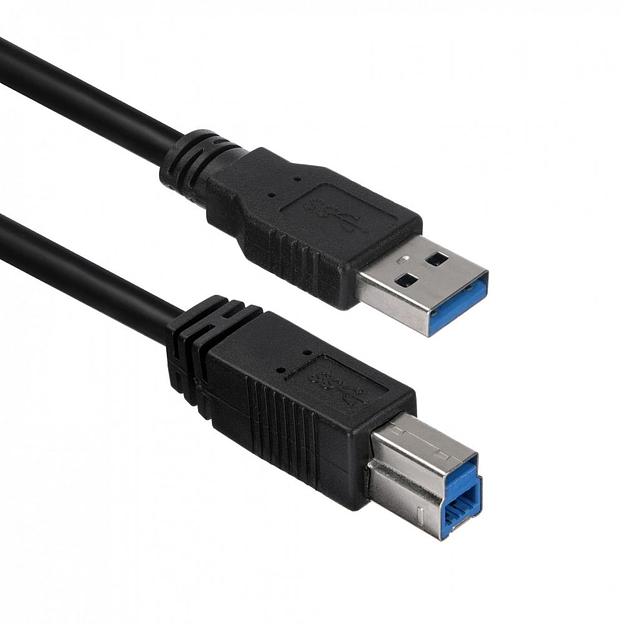 Кабель ACD Кабель ACD-U3ABM-10L |ACD-U3ABM-10L| USB 3.0, A male - B male, ТТХ: |ACD-U3ABM-10L| (7/0.12BC+HDPE)*1P+|(7/0.12BC+HDPE)*2C+7/0.12BC+AL|*2P +7/0.16BC*2C+AL+7/0.12BC+B(80/0.12ALм)PVC5.5, Черный, 1м (742071) фото 2