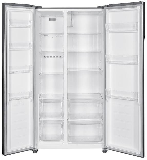 Холодильник Kraft KF-MS5701DI темно-серый двухкамерный 372/198л морозилка сбоку Side by Side фото 1