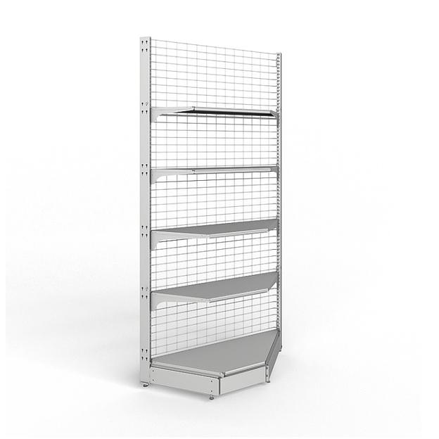 Стеллаж сетчатый угла внутреннего 1000*500*1900 5 полок фото 1