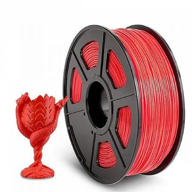 Филамент NVPRINT ABS Red для 3D печати диаметр 1.75мм длина 330 метров масса 1 кг фото 1