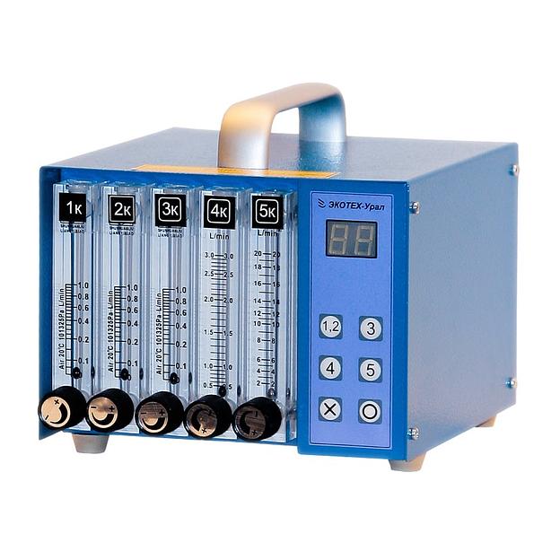 ПА-40М-3-2 (в металлическом корпусе со встроенным аккумулятором) аспиратор пятиканальный для отбора проб переносной фото 1