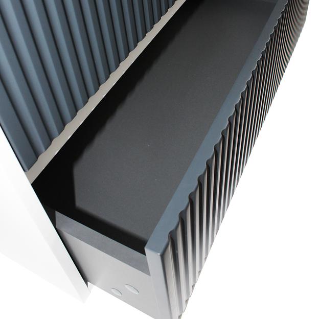 Тумба с раковиной для ванной Uperwood Next подвесная, 80 см, белая/графит, 2 ящика фото 8