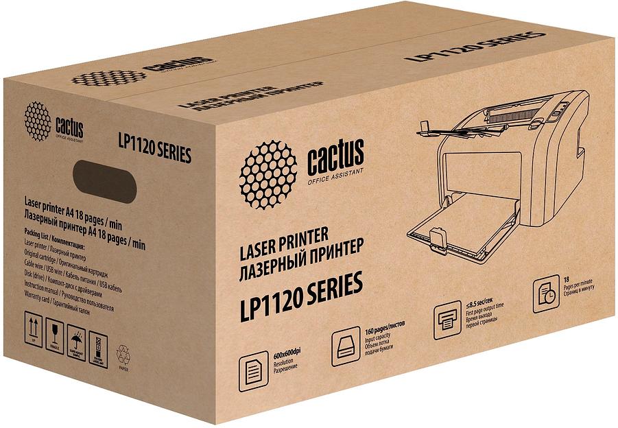 Cactus CS-LP1120NW (CS-LP1120NWB) {A4, черный, картридж + кабель USB, Ethernet} фото 3