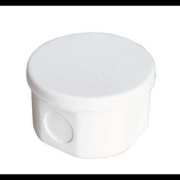 Коробка распределительная ОП 75х45мм IP54 4 выхода без гермовводов крышка защелкивающаяся бел. Eppla фото 1