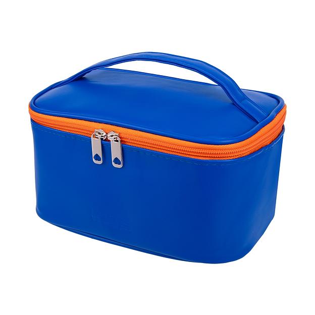 Косметичка Д220 Ш140 В120, синий, оранжевый фото 1