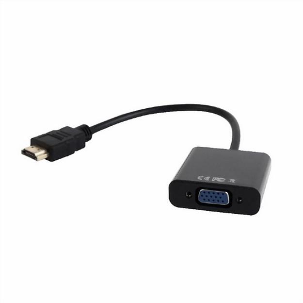 Переходник HDMI-VGA Gembird/Cablexpert A-HDMI-VGA-03 (19M/15F, длина 15см) (A-HDMI-VGA-03) фото 1