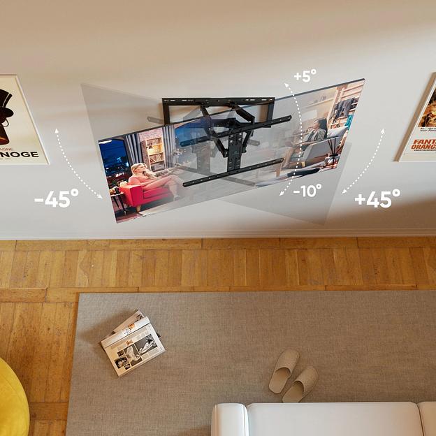 Кронштейн для телевизора Onkron SM6 черный 32"-90" макс.50кг настенный поворот и наклон фото 5