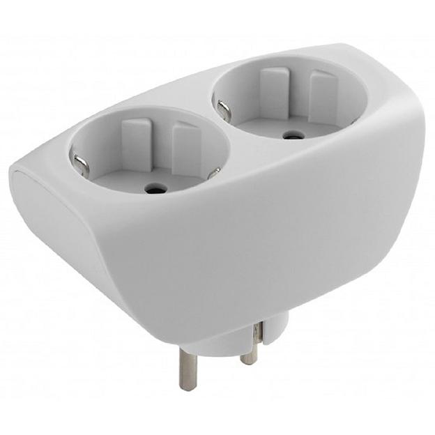ЭРА C0045528 Разветвитель SP-2e-W белый 2 гн. с заземлением фото 1