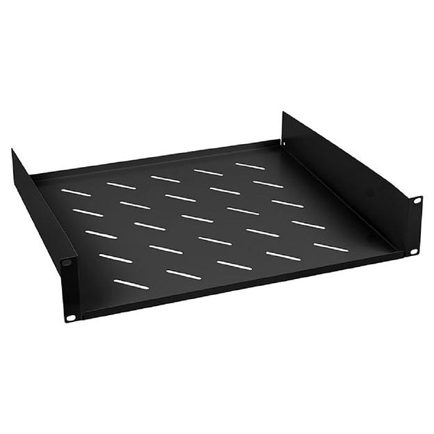 Cabeus SH-J017-2U-400-BK Полка перфорированная для шкафов 19" 2U Cabeus SH-J017-2U-400-BK черная [8629c] фото 1