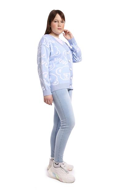 Жакет женский арт.1512, голубой ОПТ фото 2