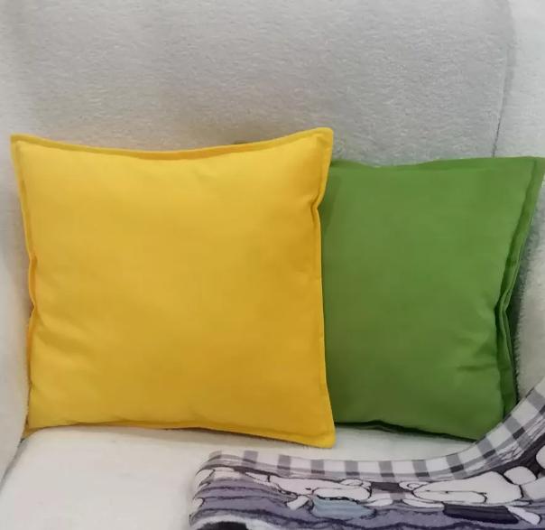Декоративная подушка на диван 1 шт желтый цвет ОПТ фото 5