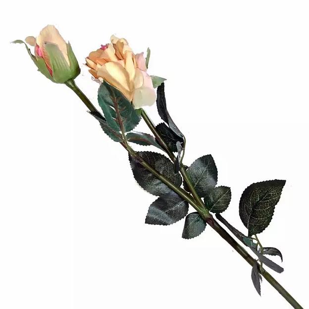 Роза искусственная двойная 886-5 73см фото 3