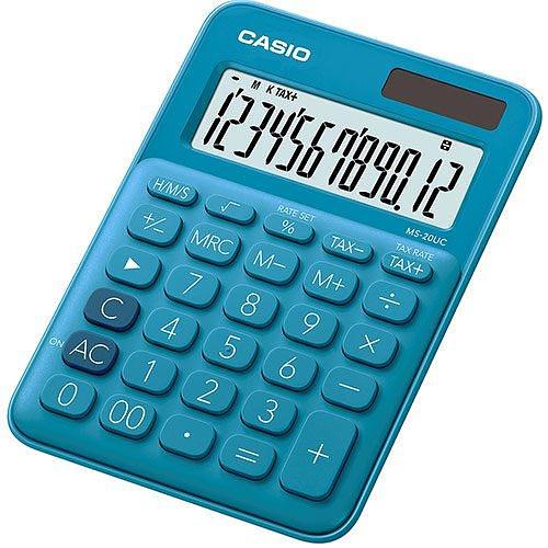 Калькулятор настольный CASIO MS-20UC-BU-W-EC фото 1