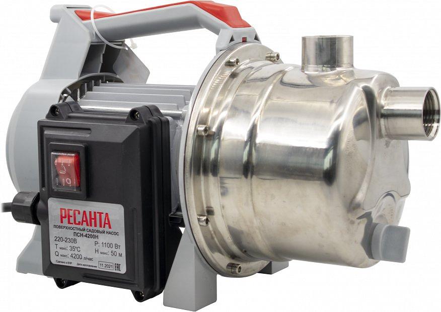 Насос поверхностный Ресанта ПСН-4200Н 1100Вт 4200л/час (77/4/1) фото 1