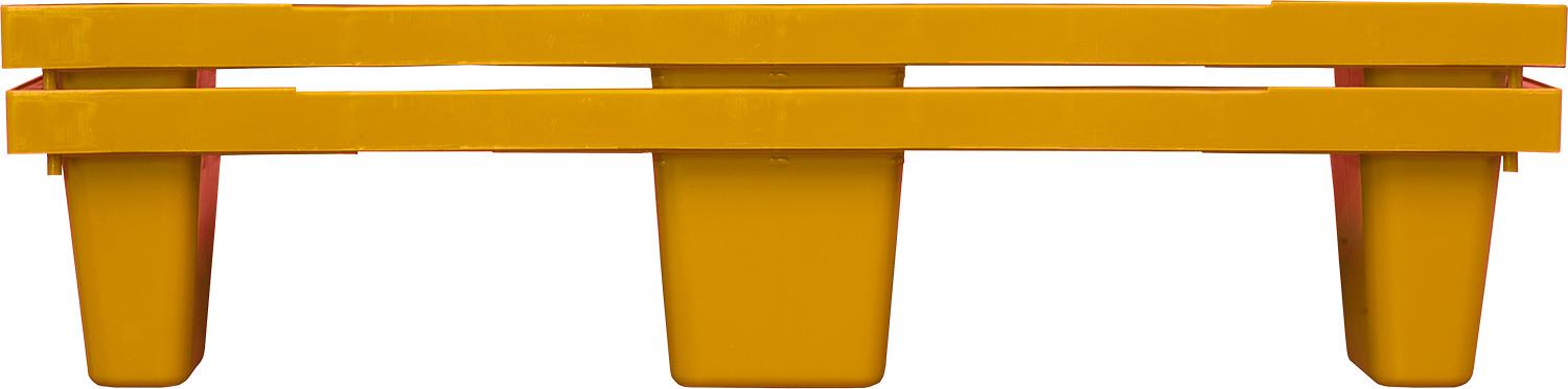 Паллет 1200х800х160 мм (перфорированный на 9 ножках вкладываемый) желтый фото 2