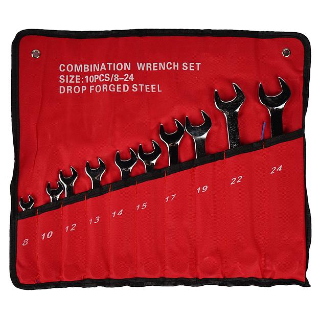 Набор Комбинированных Ключей 10шт 8-24 Middly В Сумке фото 1