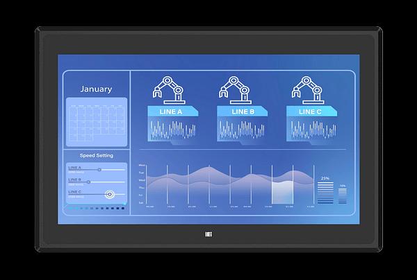 Панельный компьютер iEi PPC2-CW22-ADL-i5/8G с активной системой охлаждения. Дисплей 21,5" Full HD с антибликовым и анти-УФ покрытием, проекционно-ёмкостный сенсорный экран. Платформа Intel® Alder Lake-S 12th gen, процессор Intel® Core™ i5-12400 Processor фото 1