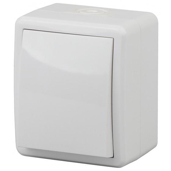 Эра Б0020669 11-1401-01 Выключатель IP54, 10АХ-250В, ОУ, Эра Эксперт, белый фото 1