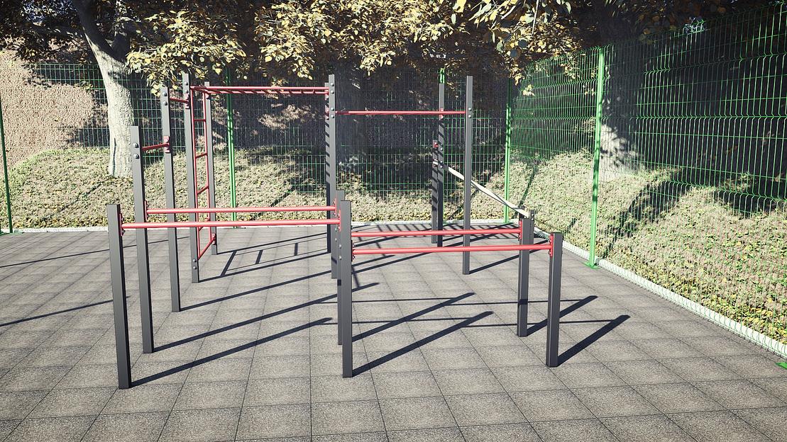 Спортивный воркаут-комплекс G-Fight №5-5-6, опт фото 4