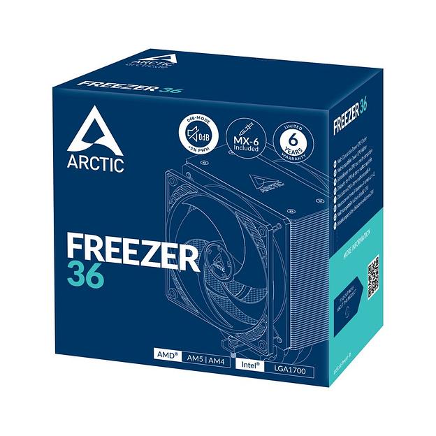 Вентилятор для процессора Arctic Cooling Вентилятор для процессора Arctic Freezer 36 - Retail (Intel: LGA 1851, LGA 1700 AMD: AM5, AM4) (ACFRE00121A) фото 6