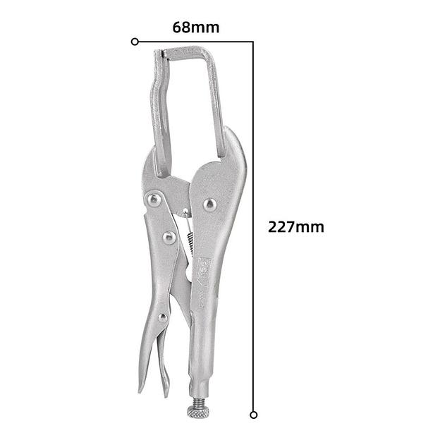Зажимные клещи для сварки Deli DL20017 230мм, регулировочный винт фото 3