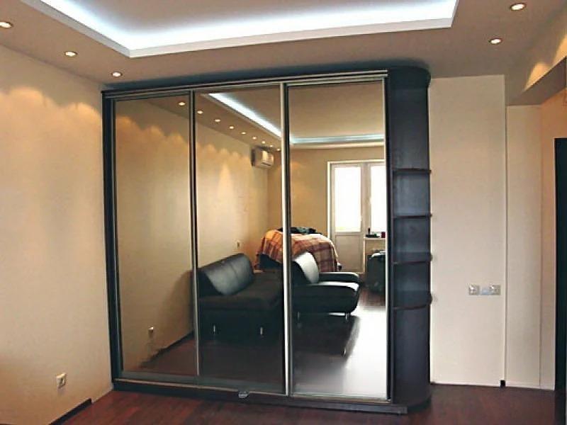 Шкаф-купе с зеркальными дверями под заказ ОПТ фото 2