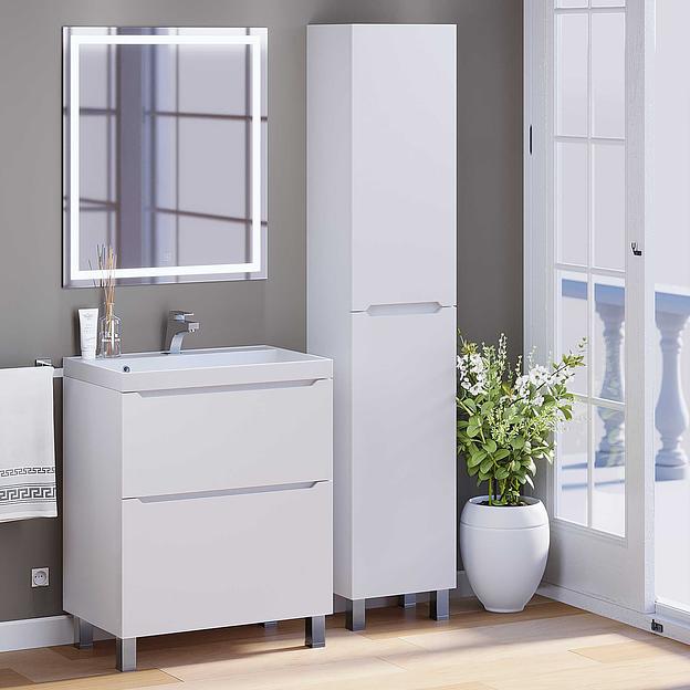 Тумба под раковину для ванной Uperwood Tanos, 70 см, напольная, белая, 2 ящика фото 4