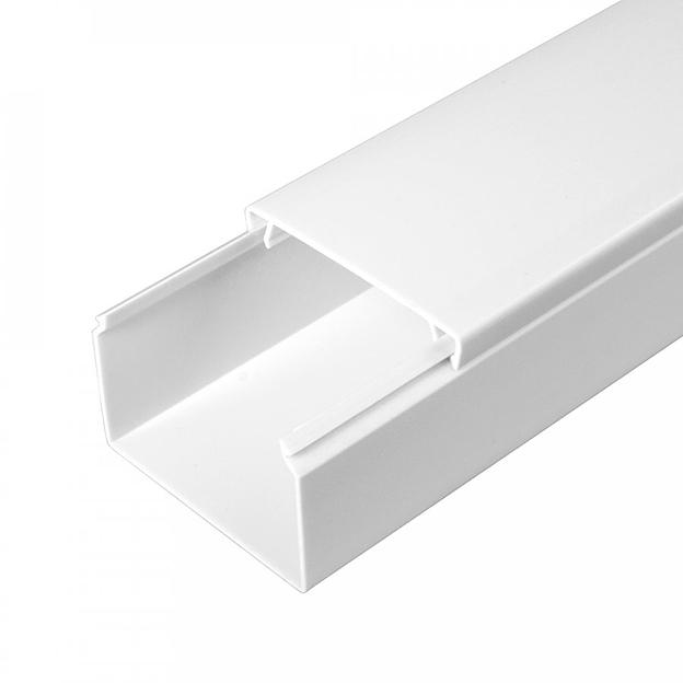 Кабель-канал белый 2-й замок в п/э 60х40 мм (40м/уп) Промрукав фото 1