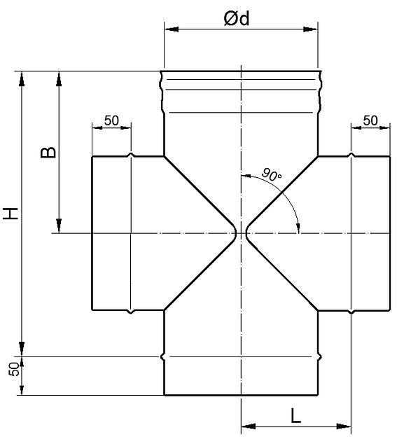 Крестовина сэндвич с заглушкой (съёмная) фото 3
