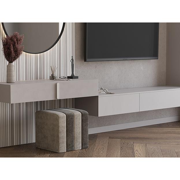 Пуф Idar, шенилл, серый фото 9