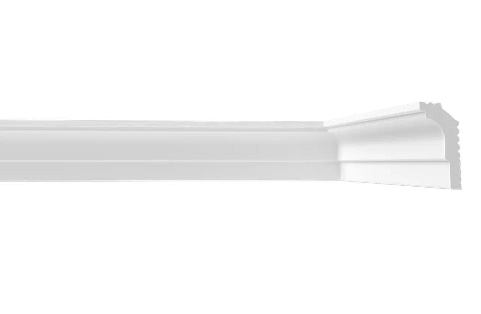 Экструзионный плинтус потолочный Format 04014E (180), белый ОПТ фото 2
