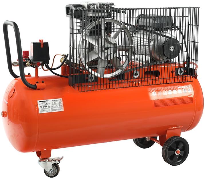 Компрессор поршневой Patriot PTR 100-440I масляный 440л/мин 100л 2200Вт оранжевый фото 2