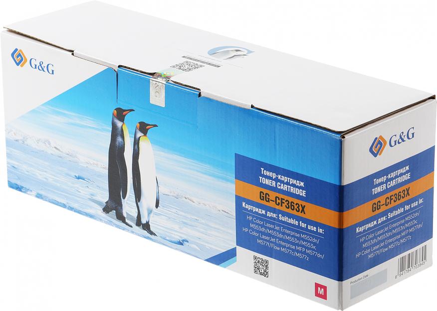 Картридж лазерный G&G GG-CF363X пурпурный (9500стр.) для HP CLJ M553N/M553DN/M553X/M577C/M577Z/M577F/M577DN фото 1
