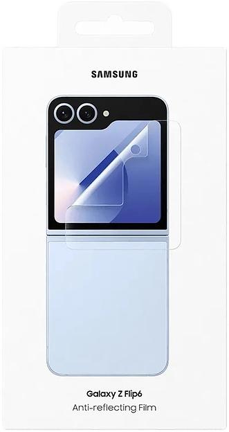 Защитная пленка для экрана Samsung прозрачный для Samsung Galaxy Z Flip6 прозрачная 2шт. (EF-UF741CTEGRU) фото 3