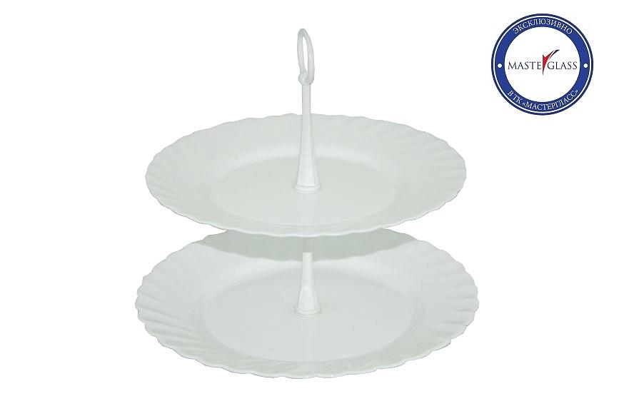 Этажерка 2-х ярусная d=24/27 см. Трианон /1/ фото 1