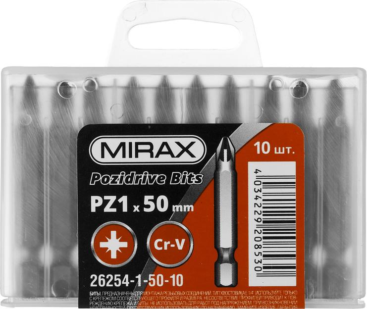 MIRAX PZ1, 50 мм, 10 шт, биты (26254-1-50-10) фото 1
