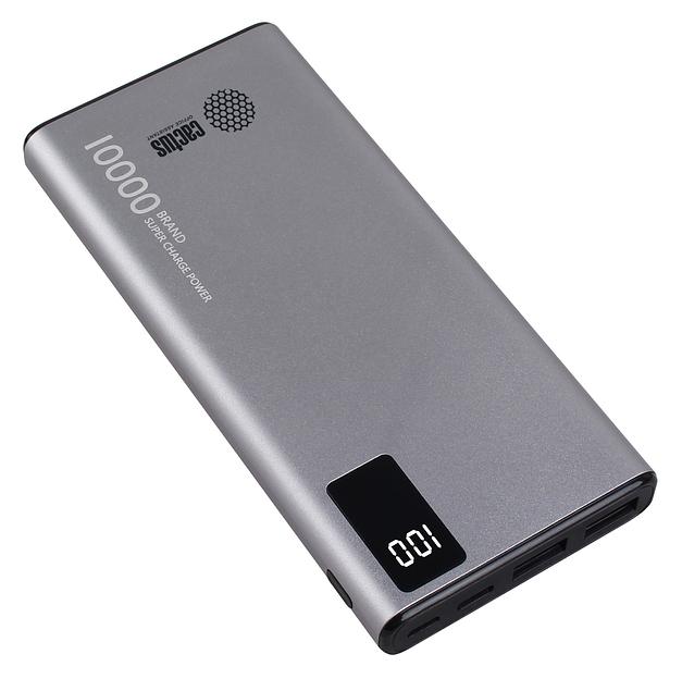 Мобильный аккумулятор Cactus CS-PBFSLT-10000 10000mAh 3A 2xUSB серый фото 3