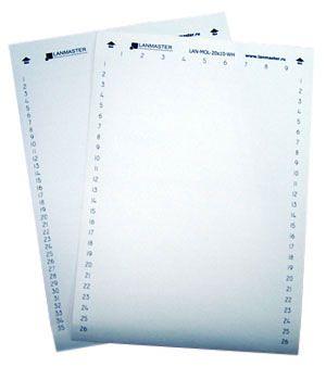 Маркер Lanmaster LAN-MOL-16X9-WH 16x9мм (упак:280шт) белый фото 1