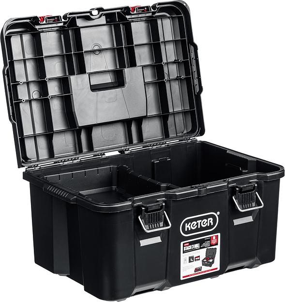 KETER STACKNROLL, 525 х 345 х 260 мм, (21″), пластиковый ящик с крышкой (38398) фото 3