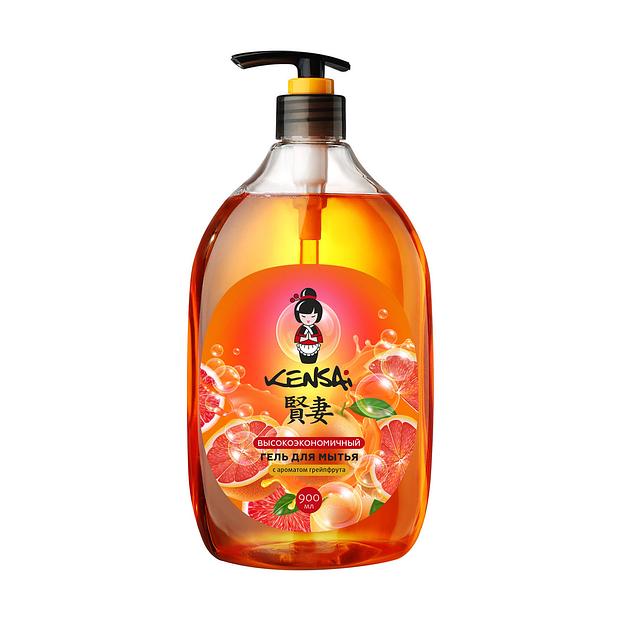 Гель для мытья посуды Kensai с ароматом грейпфрута 900 мл, опт фото 1