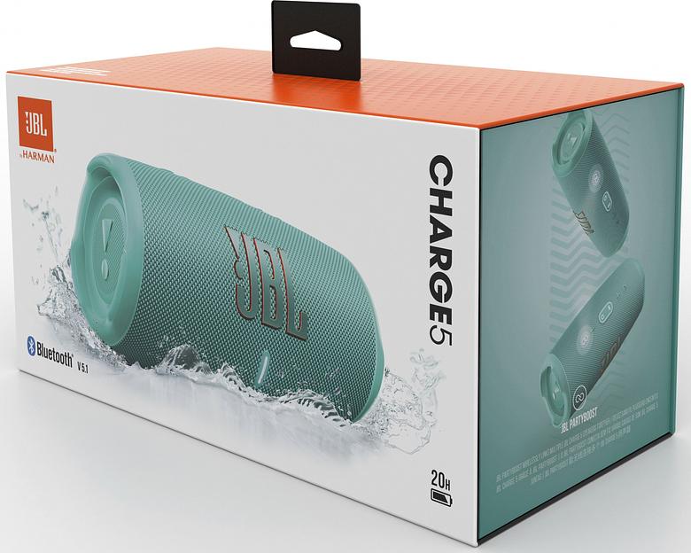 Колонка порт. JBL Charge 5 бирюзовый 40W 2.0 BT 15м 7500mAh (JBLCHARGE5TEAL) фото 9